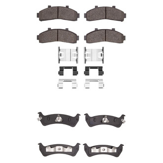R1 Concepts® - Performance Off-Road/Tow High Friction Formulation Front and Rear Brake Pad Set