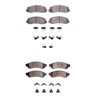 R1 Concepts® - Performance Off-Road/Tow High Friction Formulation Front and Rear Brake Pad Set