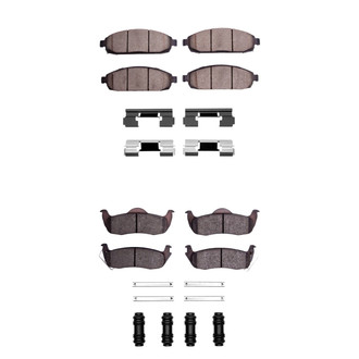 R1 Concepts® - Performance Off-Road/Tow High Friction Formulation Front and Rear Brake Pad Set