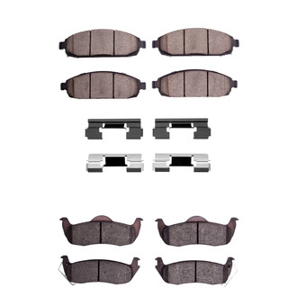 R1 Concepts® - Performance Off-Road/Tow High Friction Formulation Front and Rear Brake Pad Set
