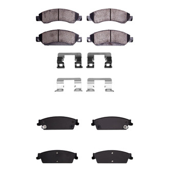 R1 Concepts® - Performance Off-Road/Tow High Friction Formulation Front and Rear Brake Pad Set