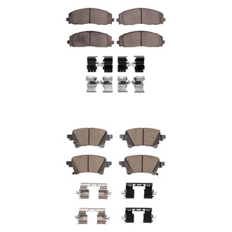 R1 Concepts® - Performance Off-Road/Tow High Friction Formulation Front and Rear Brake Pad Set