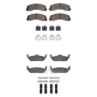 R1 Concepts® - Performance Off-Road/Tow High Friction Formulation Front and Rear Brake Pad Set