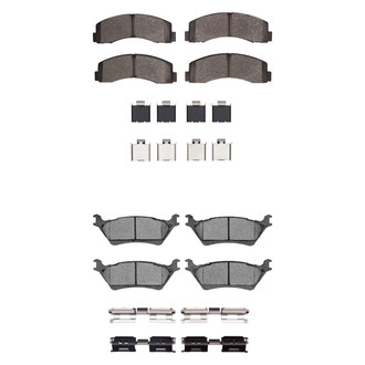 R1 Concepts® - Performance Off-Road/Tow High Friction Formulation Front and Rear Brake Pad Set