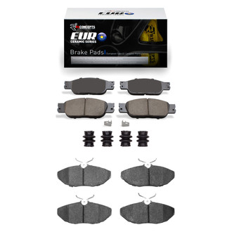R1 Concepts® - Euro Ceramic Ceramic Front and Rear Brake Pad Set