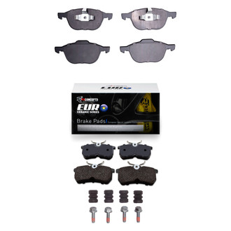 R1 Concepts® - Euro Ceramic Ceramic Front and Rear Brake Pad Set
