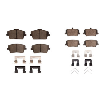 R1 Concepts® - Euro Ceramic Ceramic Front and Rear Brake Pad Set