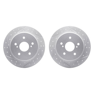 R1 Concepts® - Drilled and Slotted Rear Brake Rotor Set