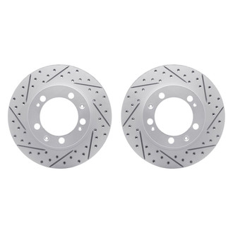 R1 Concepts® - Drilled and Slotted Front Brake Rotor Set