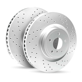 R1 Concepts® - Drilled and Slotted Front Brake Rotor Set