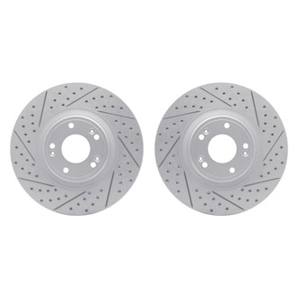 R1 Concepts® - Drilled and Slotted Front Brake Rotor Set