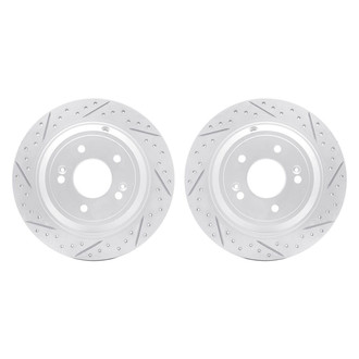 R1 Concepts® - Drilled and Slotted Rear Brake Rotor Set