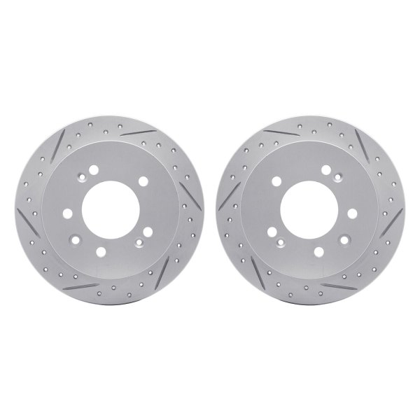 R1 Concepts® - Drilled and Slotted Rear Brake Rotor Set