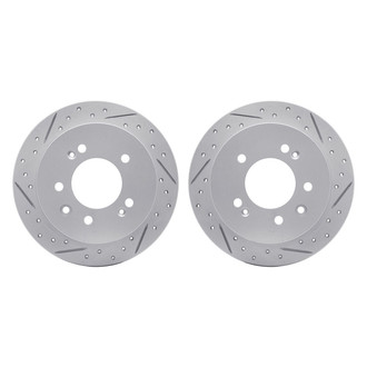 R1 Concepts® - Drilled and Slotted Rear Brake Rotor Set