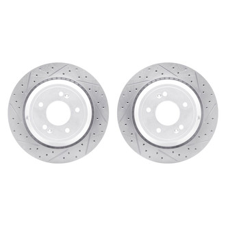 R1 Concepts® - Drilled and Slotted Rear Brake Rotor Set