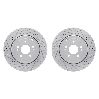 R1 Concepts® - Drilled and Slotted Rear Brake Rotor Set