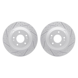 R1 Concepts® - Drilled and Slotted Rear Brake Rotor Set