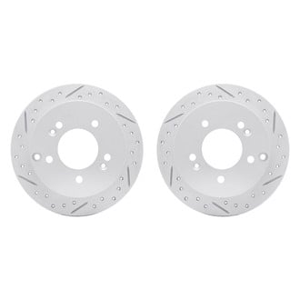 R1 Concepts® - Drilled and Slotted Rear Brake Rotor Set