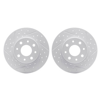 R1 Concepts® - Drilled and Slotted Rear Brake Rotor Set