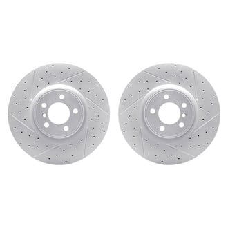 R1 Concepts® - Drilled and Slotted Front Brake Rotor Set
