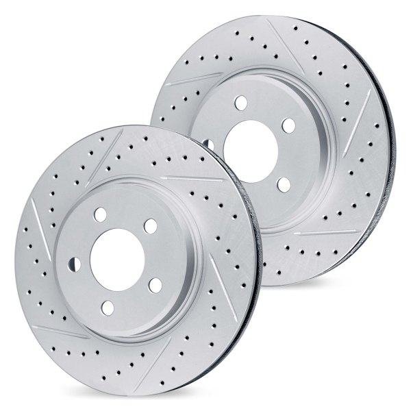 R1 Concepts® - Drilled and Slotted Front Brake Rotor Set