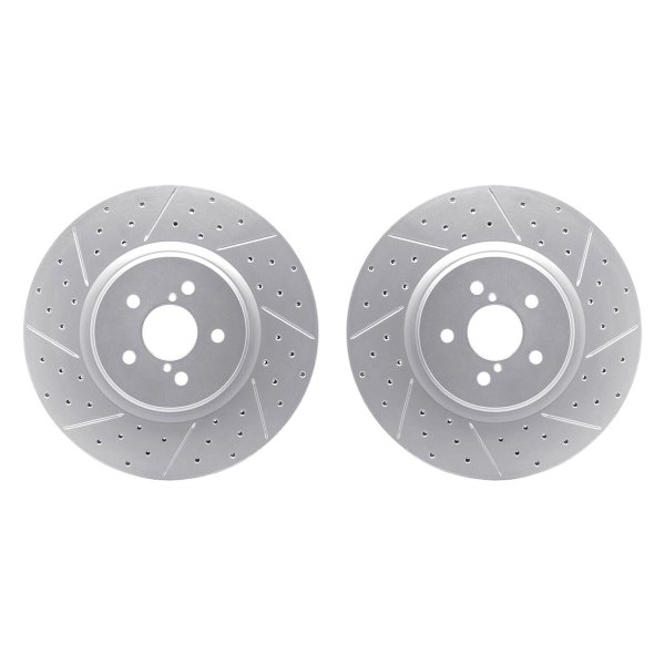 R1 Concepts® - Drilled and Slotted Front Brake Rotor Set