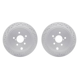 R1 Concepts® - Drilled and Slotted Rear Brake Rotor Set