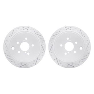 R1 Concepts® - Drilled and Slotted Rear Brake Rotor Set