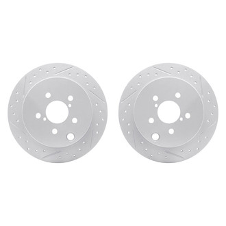 R1 Concepts® - Drilled and Slotted Rear Brake Rotor Set