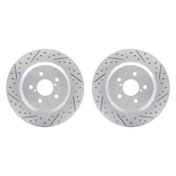 R1 Concepts® - Drilled and Slotted Rear Brake Rotor Set