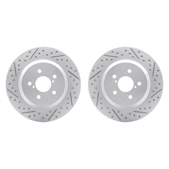 R1 Concepts® - Drilled and Slotted Rear Brake Rotor Set