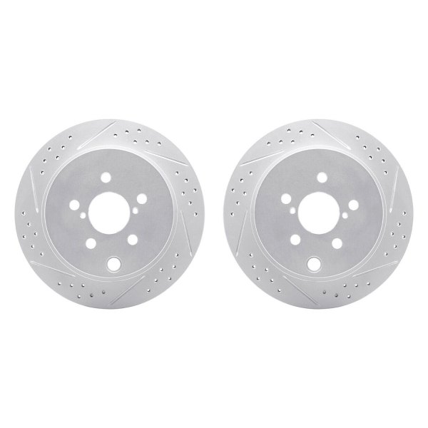 R1 Concepts® - Drilled and Slotted Rear Brake Rotor Set