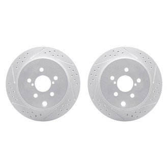 R1 Concepts® - Drilled and Slotted Rear Brake Rotor Set