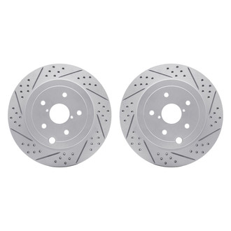 R1 Concepts® - Drilled and Slotted Rear Brake Rotor Set