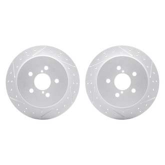 R1 Concepts® - Drilled and Slotted Rear Brake Rotor Set
