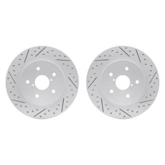 R1 Concepts® - Drilled and Slotted Rear Brake Rotor Set