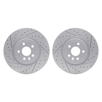 R1 Concepts® - Drilled and Slotted Front Brake Rotor Set