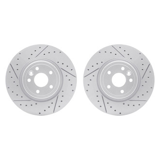 R1 Concepts® - Drilled and Slotted Front Brake Rotor Set