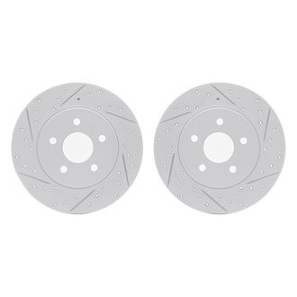 R1 Concepts® - Drilled and Slotted Rear Brake Rotor Set