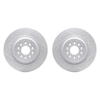 R1 Concepts® - Drilled and Slotted Rear Brake Rotor Set