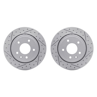R1 Concepts® - Drilled and Slotted Rear Brake Rotor Set