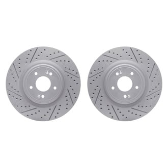 R1 Concepts® - Drilled and Slotted Front Brake Rotor Set