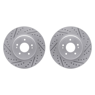 R1 Concepts® - Drilled and Slotted Front Brake Rotor Set