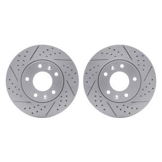 R1 Concepts® - Drilled and Slotted Front Brake Rotor Set