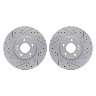R1 Concepts® - Drilled and Slotted Front Brake Rotor Set