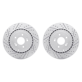 R1 Concepts® - Drilled and Slotted Rear Brake Rotor Set
