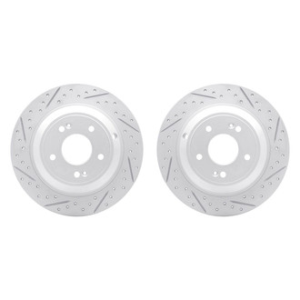 R1 Concepts® - Drilled and Slotted Rear Brake Rotor Set