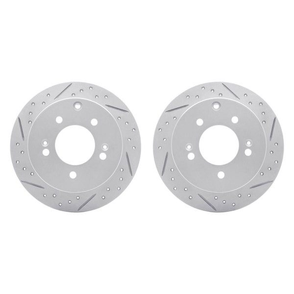 R1 Concepts® - Drilled and Slotted Rear Brake Rotor Set