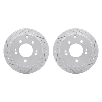 R1 Concepts® - Drilled and Slotted Rear Brake Rotor Set