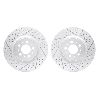 R1 Concepts® - Drilled and Slotted Front Brake Rotor Set